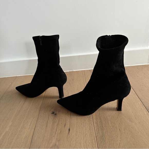 & Other Stories Pointy Sock Booties in Black Suede 38 - Picture 4 of 12